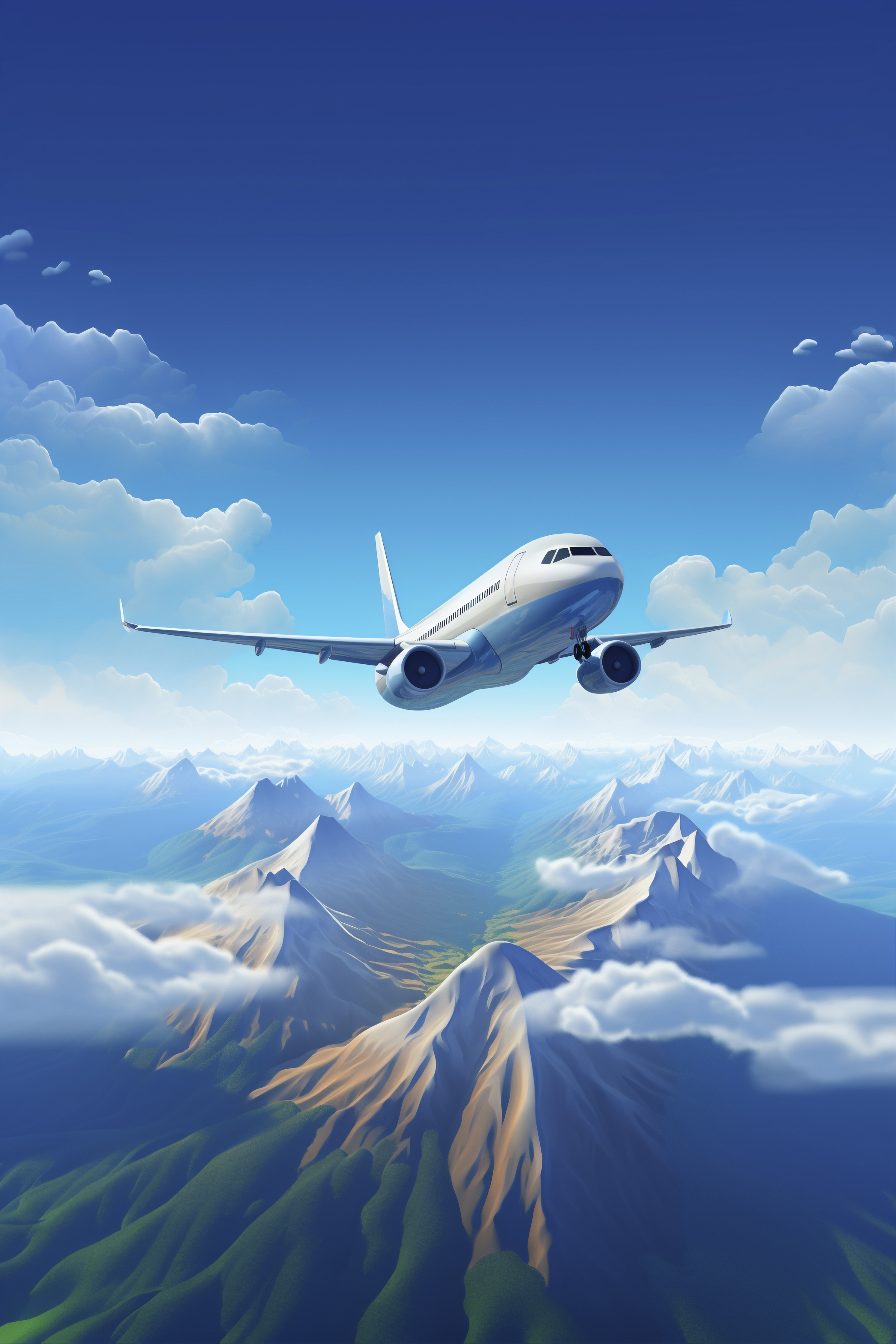 Open blue sky with calm clouds